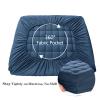 EASELAND Full Size Mattress Pad Pillow Top Mattress Cover Quilted Fitted Mattress Protector 8-21" Deep Pocket Cooling Mattress Topper (54x75 Inches, Dark Blue) view 4