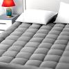 EASELAND Twin XL Mattress Pad Pillow Top Mattress Cover Quilted Fitted Mattress Protector Extra Long 8-21" Deep Pocket Cooling Mattress Topper (39x80 Inches, Light Grey) view 1