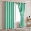 KEMCO Blackout Curtains Room Darkening Thermal Insulated Blackout Grommet Window Curtain for Living Room, Bunglow (2 Panels, Aqua,72 Inch by 84 Inch) view 2