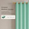 KEMCO Blackout Curtains Room Darkening Thermal Insulated Blackout Grommet Window Curtain for Living Room, Bunglow (2 Panels, Aqua,72 Inch by 84 Inch) view 3