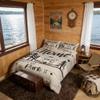 RV Happy Camping Comforter Cover Full Size,Home is Where We Park It Duvet Cover with 2 Pillowcases,3 Piece,Rustic Explore Camper Vanlife Polyester Bedding Set for Boys Teens Bedroom Decor view 1