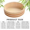 12 Sizes Wooden Hangiri Sushi Oke Rice Mixing Bowl Tub, Traditional Japanese Sushi Basin with Copper Band, for Restaurant Home Kitchen / 36x8CM view 4