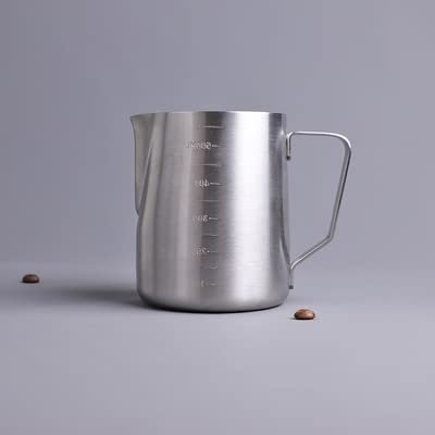 350/600ml Non-stick Coating Frothing Pitcher Milk Cup with Scale,Espresso Coffee Barista Craft Latte Cappuccino Cream Froth Jug