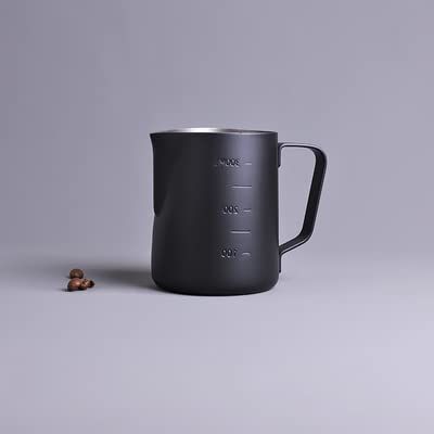 350/600ml Non-stick Coating Frothing Pitcher Milk Cup with Scale,Espresso Coffee Barista Craft Latte Cappuccino Cream Froth Jug