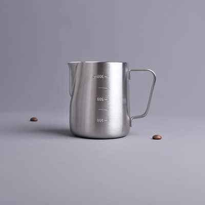 350/600ml Non-stick Coating Frothing Pitcher Milk Cup with Scale,Espresso Coffee Barista Craft Latte Cappuccino Cream Froth Jug