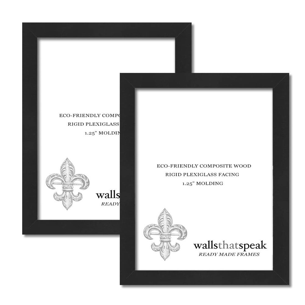 wallsthatspeak 15x21 Black Picture Frame for Puzzles Posters Photos or Artwork (2-Pack)