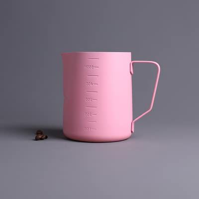 350/600ml Non-stick Coating Frothing Pitcher Milk Cup with Scale,Espresso Coffee Barista Craft Latte Cappuccino Cream Froth Jug