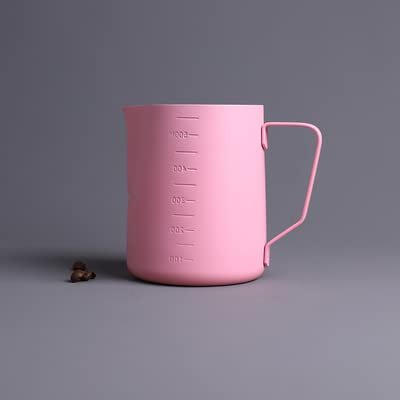 350/600ml Non-stick Coating Frothing Pitcher Milk Cup with Scale,Espresso Coffee Barista Craft Latte Cappuccino Cream Froth Jug