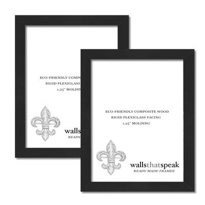 wallsthatspeak 19x29 Black Picture Frame for Puzzles Posters Photos or Artwork (2-Pack)