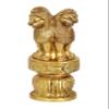 AONA Decorative Brass Ashoka Stambh Emblem India Ashok Chakra Pillar Memento Sculpture Home Office Desk Artwork Showpiece Height 10 Inch view 3