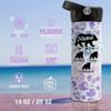 Be Burgundy Personalized Mama Bear Water Bottle w/Kids' Names, Insulated, 14 or 20 Oz, Sipping Lid with Straw, 16 Colors & 5 Fonts, Custom Gifts for Mom From Daughter, Son view 2