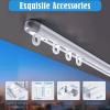 TIPIACE Ceiling Mounting Telescopic Curtain Track Measurement-Free Curtain Rail Suitable for Office, Living Room and Room Divider(white -Suitable window size68.9 to 129.9 or 5.74ft to 10.8ft) view 2