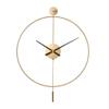 SHISEDECO Classical Large Modern Round Minimalist Wall Clock with Swing Pendulum, Non-Ticking Silent Metal Decorative Creative Art Clocks for Home, Living Room, Bedroom, Study, Office (24", Gold) view 1