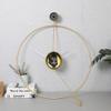 SHISEDECO Classical Large Modern Round Minimalist Wall Clock with Swing Pendulum, Non-Ticking Silent Metal Decorative Creative Art Clocks for Home, Living Room, Bedroom, Study, Office (24", Gold) view 3