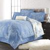 Spirit Linen - Twin Bed in a Bag, 5-Piece Oversized Reversible Bedding with Matching Sham & Bed Skirt, Elegant Home Decor for All Season (Foliage Light Blue/Ivory, Twin/Twin XL) view 1