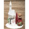 GALLERIE II 24" x 12" Church Spiritual Card Holder Rustic Wood Distressed Table Home Decor Decoration for Festive Christmas Xmas Holiday Everyday Cream view 3