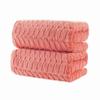 BAGNO MILANO Turkish Cotton Bath Towels, Bath Sheet Towels Soft Plush Jacquard Luxury Towels (Coral Red, 2 pcs Bath Towel Set) view 1