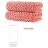 BAGNO MILANO Turkish Cotton Bath Towels, Bath Sheet Towels Soft Plush Jacquard Luxury Towels (Coral Red, 2 pcs Bath Towel Set) view 2
