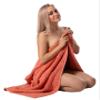 BAGNO MILANO Turkish Cotton Bath Towels, Bath Sheet Towels Soft Plush Jacquard Luxury Towels (Coral Red, 2 pcs Bath Towel Set) view 3
