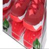 Better Display Cases Acrylic Shoe Pair Display Case - Large Rectangle Box with Mirror Case, Green Risers and Mirror Base 15.25" x 12" x 9" (V13/A082) view 3