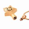 LiHiFG Loss of Pet Cremation Necklace to Put Ashes Dog Paw Print & Star Stainless Steel Memorial Urn Pendant Keepsake Jewelry view 2