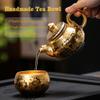 Tea Cup Tea Bowl Japanese Gilt Iron Tire Jianzhan Teaware, Handmade Ceramic Master Cup, Traditional 4.2 Oz Kung Fu TeaCup, With Gift Box Packaging (Color : Gold, Size : 4.2 oz) view 3