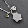 LiHiFG Black Color Dog/Cat Paw Cremation Urn Necklace for Pet Ashes Stainless Steel Funeral Keepsake Memorial Pendant view 3
