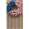 20Inch Patriotic Burlap Wreath, 4th of July Summer Burlap Stripe and Stars Printed Wreath for The Front Door, Handcrafted Memorial Day American Flag Printed Home Decoration for Indoor and Outdoor view 2