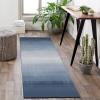 FFcarpet Hallway Rug Runner Non Slip 3'4"x5' Modern Blue Gradient Contemporary Area Rug for Corridor view 2