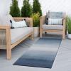 FFcarpet Hallway Rug Runner Non Slip 3'4"x5' Modern Blue Gradient Contemporary Area Rug for Corridor view 3