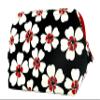 (0113-9) Uni Fiber, Made in Japan, Futoshi Crepe, Japanese Pattern, Wire Pouch, Modern Cherry Blossom, Black, black, One Size view 1