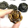 Meditation Home Decor, Natural Golden Obsidian Tiger Eye Carved Smooth Flower Handmade Crystal Animal Gems Healing Gifts Natural and Healing Crystals Gifts,Natural Crystal ( Color : Yellow Tiger Eye ) view 1