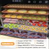 4 Silicone Dehydrator Mats & 6 Mesh Dehydrator Sheets, Reusable Non-stick Tray Liner with Edge, Compatible with Cosori CP267-FD for Fruits Meat Vegetables(Pack of 10) view 2
