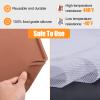 4 Silicone Dehydrator Mats & 6 Mesh Dehydrator Sheets, Reusable Non-stick Tray Liner with Edge, Compatible with Cosori CP267-FD for Fruits Meat Vegetables(Pack of 10) view 4