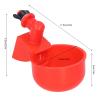 Automatic Chicken Waterer Kit for Poultry, 2Pcs Chicken Water Cups, Automatic Chicken Water Cup Red Plastic Drinking Bowl, for Chickens, Ducks, Birds, Turkeys view 2