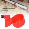 Automatic Chicken Waterer Kit for Poultry, 2Pcs Chicken Water Cups, Automatic Chicken Water Cup Red Plastic Drinking Bowl, for Chickens, Ducks, Birds, Turkeys view 3