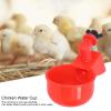 Automatic Chicken Waterer Kit for Poultry, 2Pcs Chicken Water Cups, Automatic Chicken Water Cup Red Plastic Drinking Bowl, for Chickens, Ducks, Birds, Turkeys view 4