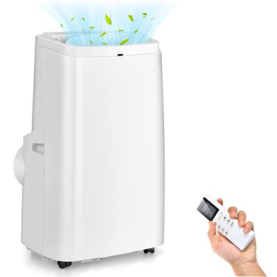 DORTALA 9000 BTU Portable Air Conditioner, 3-in-1 AC Cooling Unit with Dehumidifier & Fan Modes, Remote Control, Cools 350 Sq. Ft, Compact Freestanding Air Conditioner, White (9000BTU)