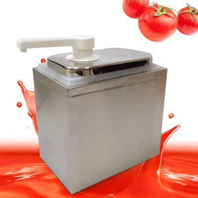 1L Soy Sauce Dispenser Pump Stainless Steel Condiment Pump Dispenser, Coffee Syrup Dispenser Pump Ketchup Dispenser Pump for Salad Jam Seasoning Sauce (Single Head)