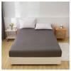 MHXY Fitted Sheet Soft Bed Sheet Way Stretchy Fit Mattress Fits All Sized Mattresses for The Super Stretchy Fabric (Color : Dark Gray, Size : 90 * 200cm) view 1