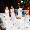 KEEPKAP Nativity Sets for Christmas Indoor, Hand-Painted Nativity Scene Indoor 7.5" Holiday Decoration, 9-Piece Set view 1