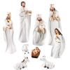 KEEPKAP Nativity Sets for Christmas Indoor, Hand-Painted Nativity Scene Indoor 7.5" Holiday Decoration, 9-Piece Set view 2