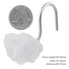 Amogeeli 4pcs Stainless Steel Shower Curtain Hooks with Raw Natural Rock Crystal, Decorative Crystal Stone Shower Curtain Hangers Set for Bathroom Bedroom view 2