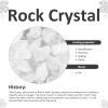 Amogeeli 4pcs Stainless Steel Shower Curtain Hooks with Raw Natural Rock Crystal, Decorative Crystal Stone Shower Curtain Hangers Set for Bathroom Bedroom view 4