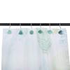 Amogeeli 4pcs Stainless Steel Shower Curtain Hooks with Raw Natural Green Fluorite, Decorative Crystal Stone Shower Curtain Hangers Set for Bathroom Bedroom view 3