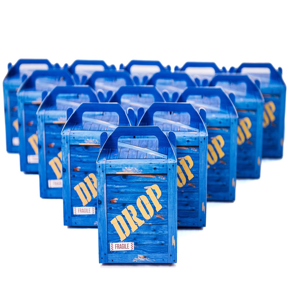 Game Party Military Supply Loot Drop Box Party Favors. Decoration and Gift Bags, Gaming-Themed Birthday Activities and Party Supplies (12-pack)