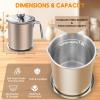 Chihee Grease Container Stainless Steel Bacon Grease Saver with Fine Mesh Strainer 2L / 67.6 fl oz Cooking Oil Keeper Stoarge Can with Dust-proof Lid Non-slip Tray for Kitchen Frying view 4