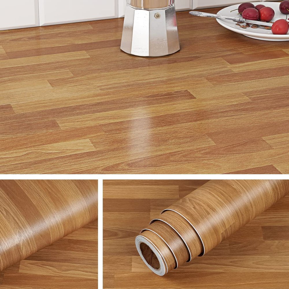 Livelynine 15.8x197 Butcher Block Contact Paper for Countertops Waterproof Wood Grain Contact Paper Peel and Stick Countertop Self Adhesive Covering Kitchen Counter Top Vinyl Wrap Desk Covers
