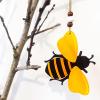 10 Pcs Beehive Ornaments Wood Bumble Bee Cutouts for Tree Tray Wreath Christmas Festival, Bee Kind Sign Art Crafts Home Hanging Decor, Bulk view 2