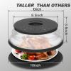 4 in 1,WENWELL 2 Microwave Splatter Cover & 2 Mat,Cooking Splash Guard with Handle,Kitchen dish bowl Plate Proof Food lid & Silicone Round mat,Home Apartment Essential view 2
